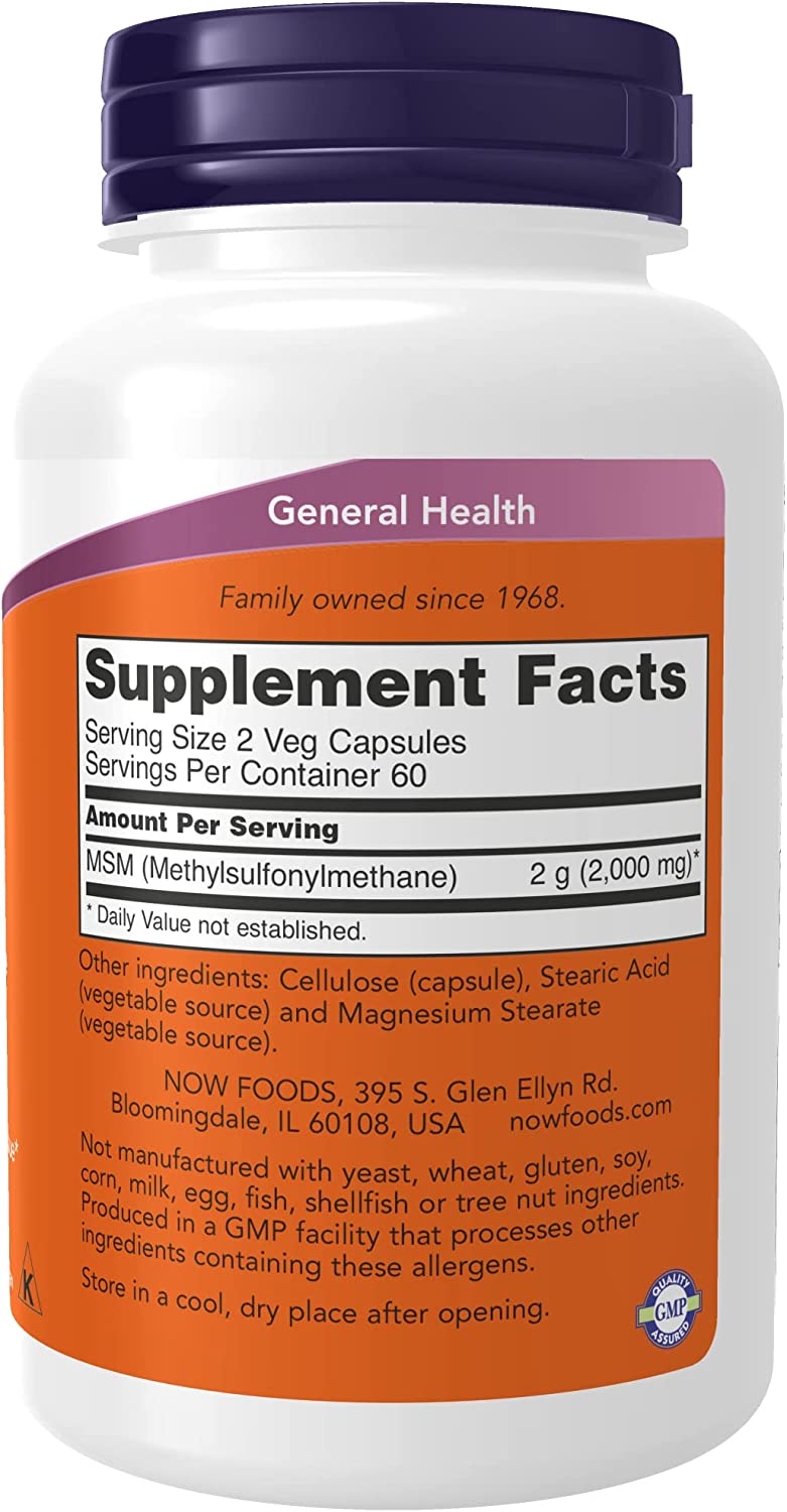 MSM: 1,000mg (120 Veg. Caps) - Spacecitysupplements