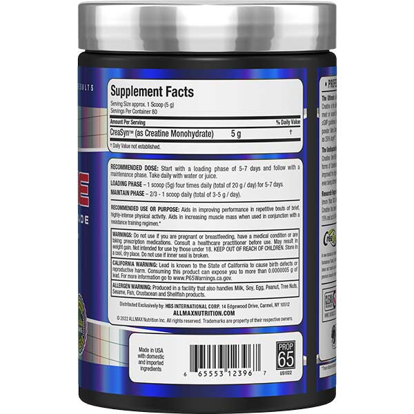 Creatine Monohydrate Powder: 400g (80 Servings) - Spacecitysupplements