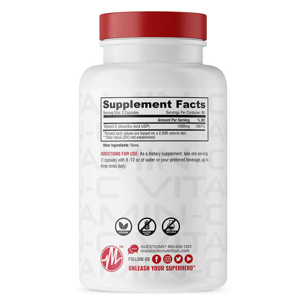 Vitamin C Capsules: 1,500mg - Spacecitysupplements