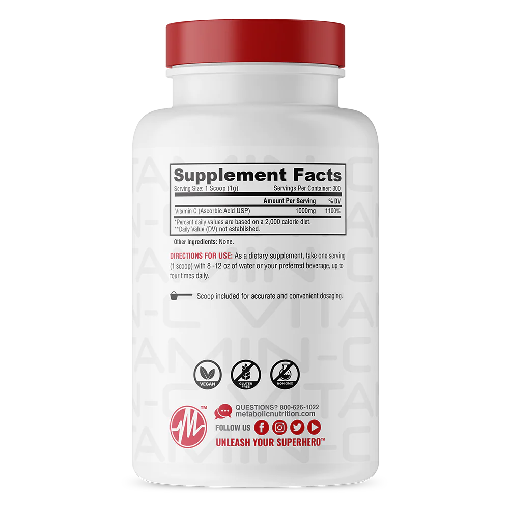 Vitamin-C Unflavored Powder: 300g - Spacecitysupplements