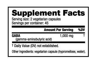 GABA (500mg) - 90 Veg. Capsules - Spacecitysupplements