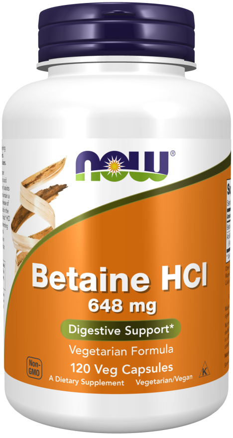 Betanine HCL (648mg) -120 Veg. Capsules - Spacecitysupplements