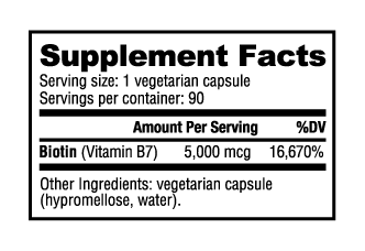 B-7 (Biotin 5,000mcg) - 90 Capsules - Spacecitysupplements