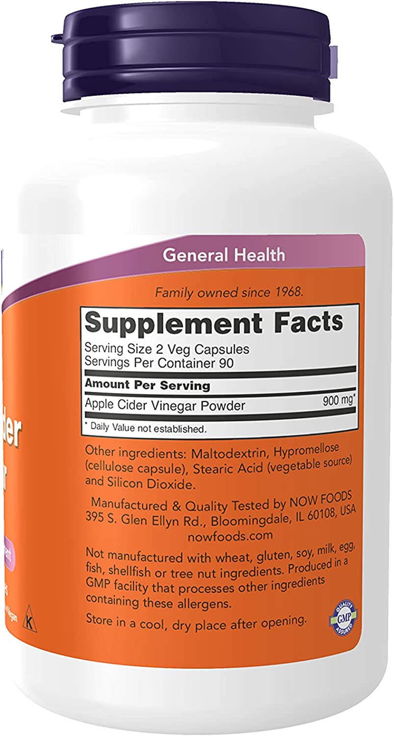 Apple Cider Vinegar (450 mg) - 180 Veg. Caps - Spacecitysupplements