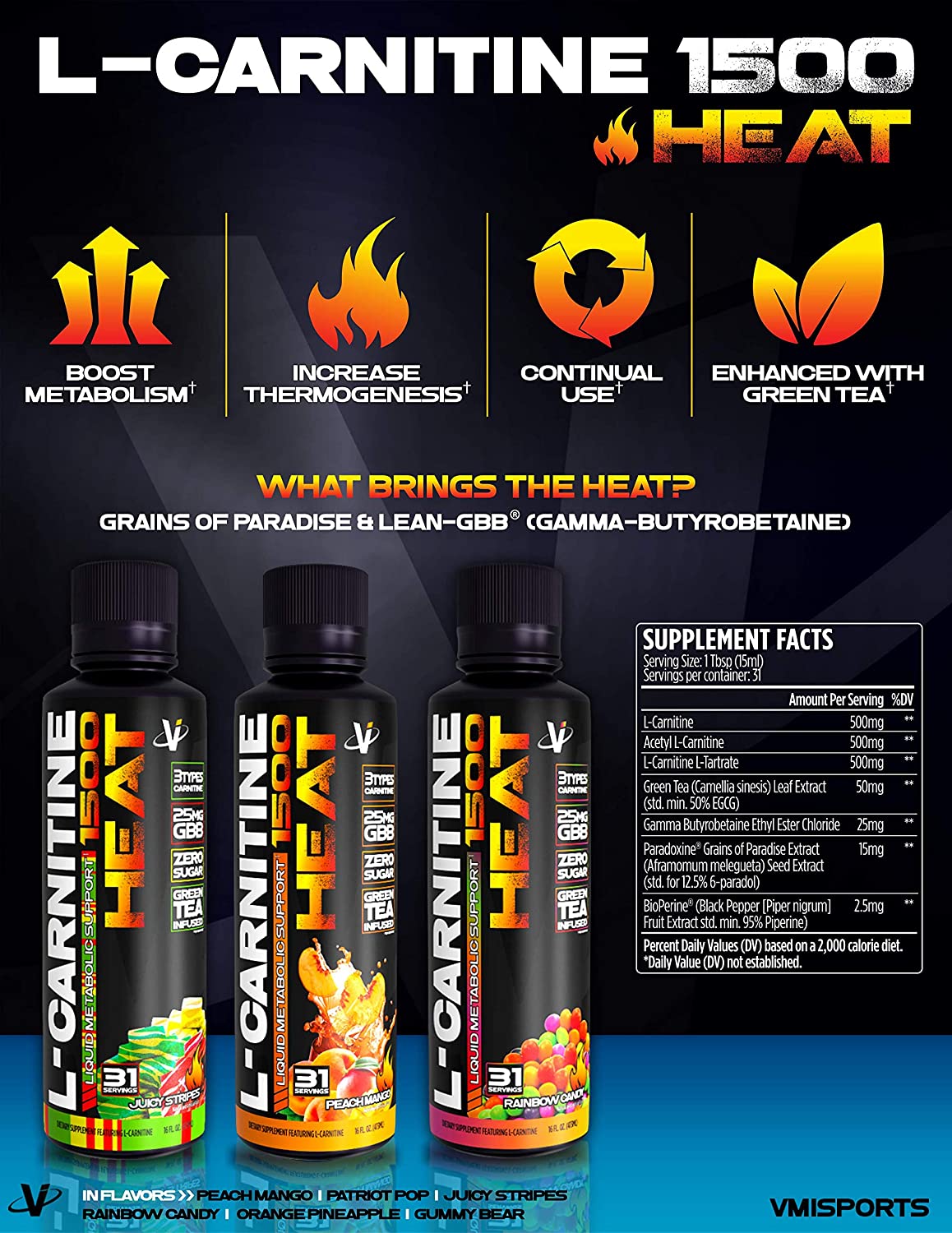 L-Carnitine 1,500 Heat - Spacecitysupplements