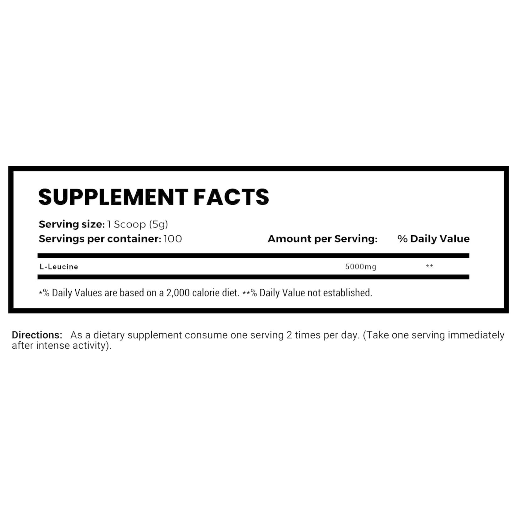 Leucine: 100 Servings (500g) - Spacecitysupplements